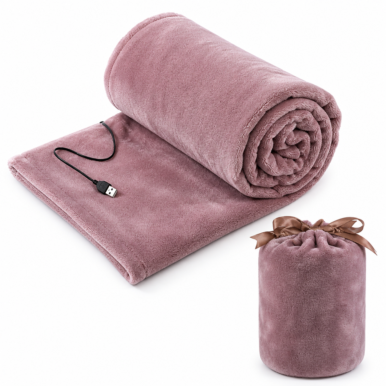 USB Heated Wearable Blanket (160×85cm)