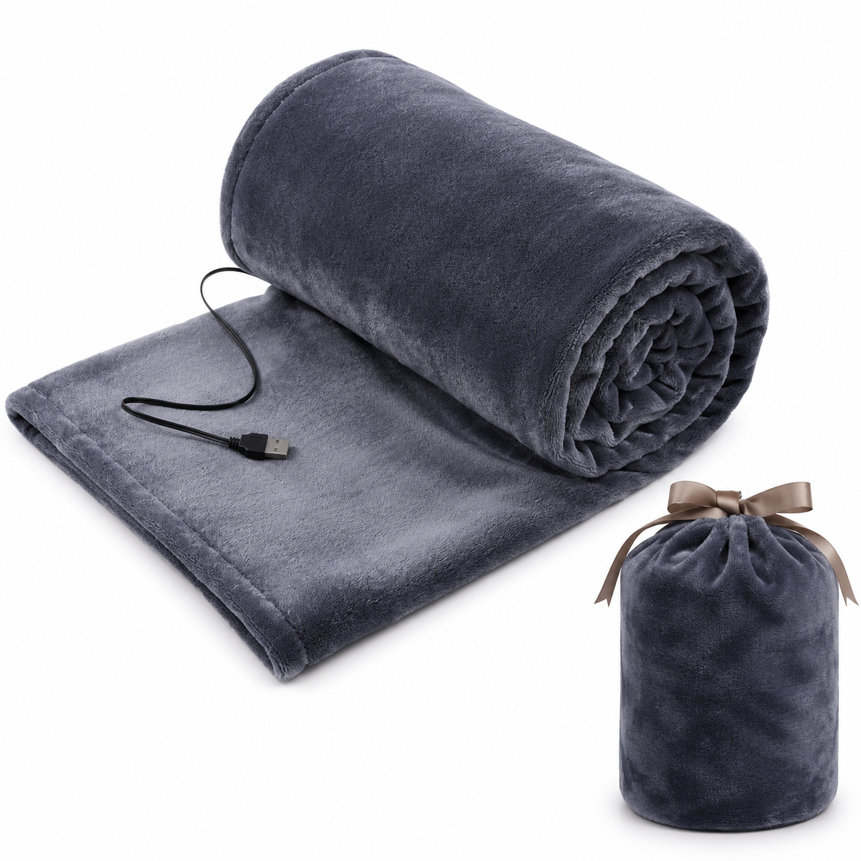 USB Heated Wearable Blanket (160×85cm)