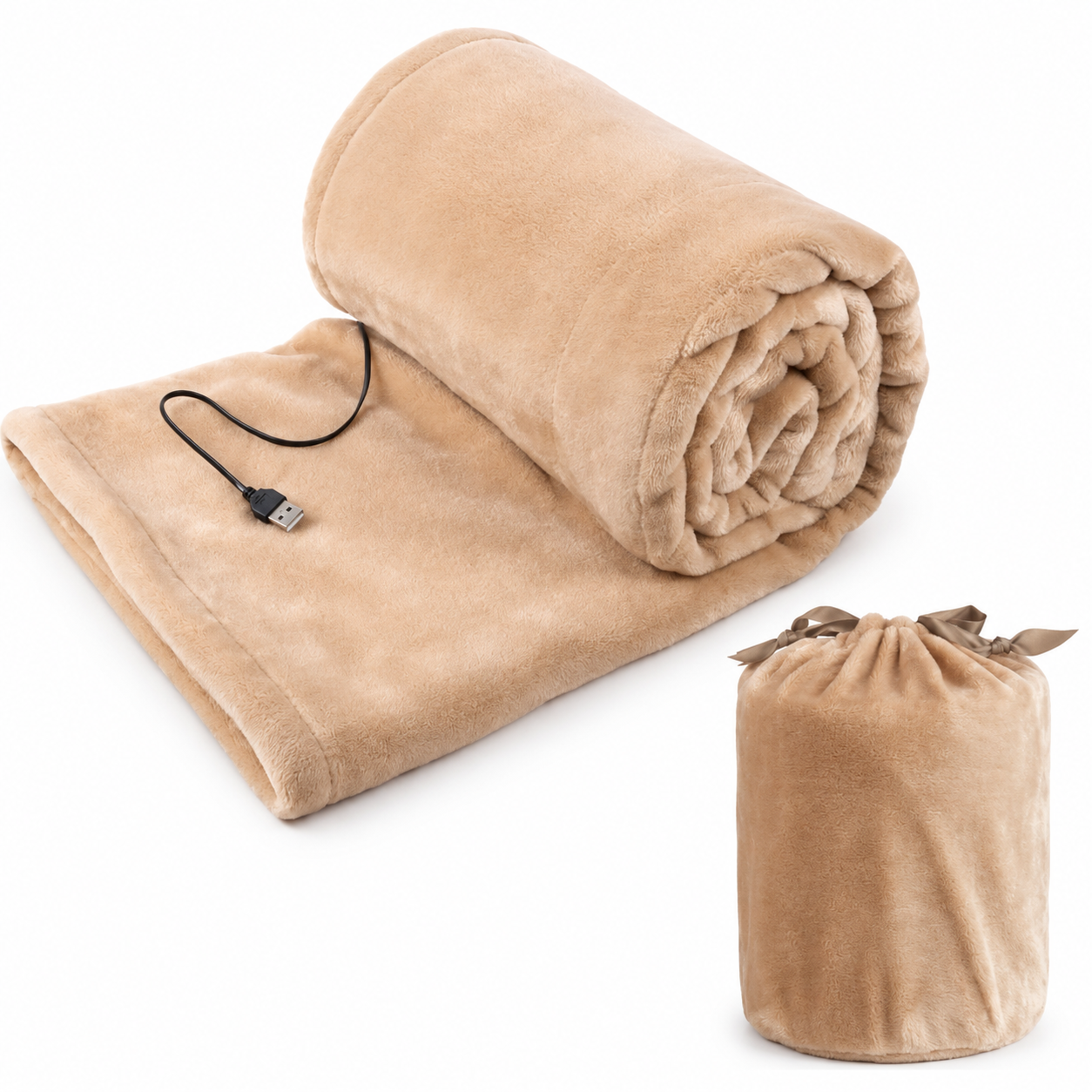 USB Heated Wearable Blanket (160×85cm)
