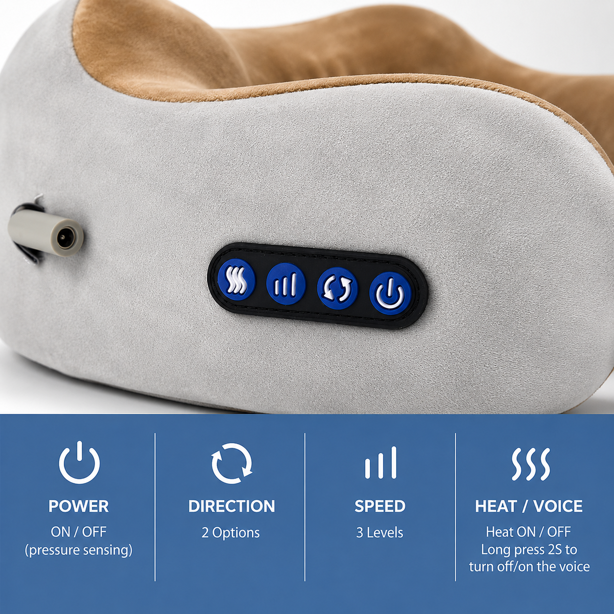 Shiatsu Neck Massager with Heat & Vibration
