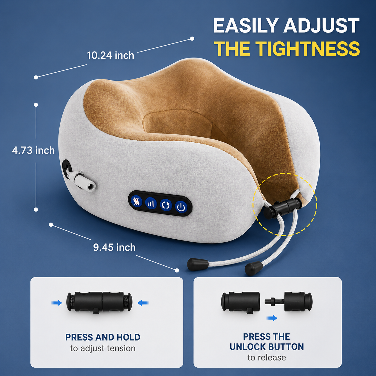 Shiatsu Neck Massager with Heat & Vibration
