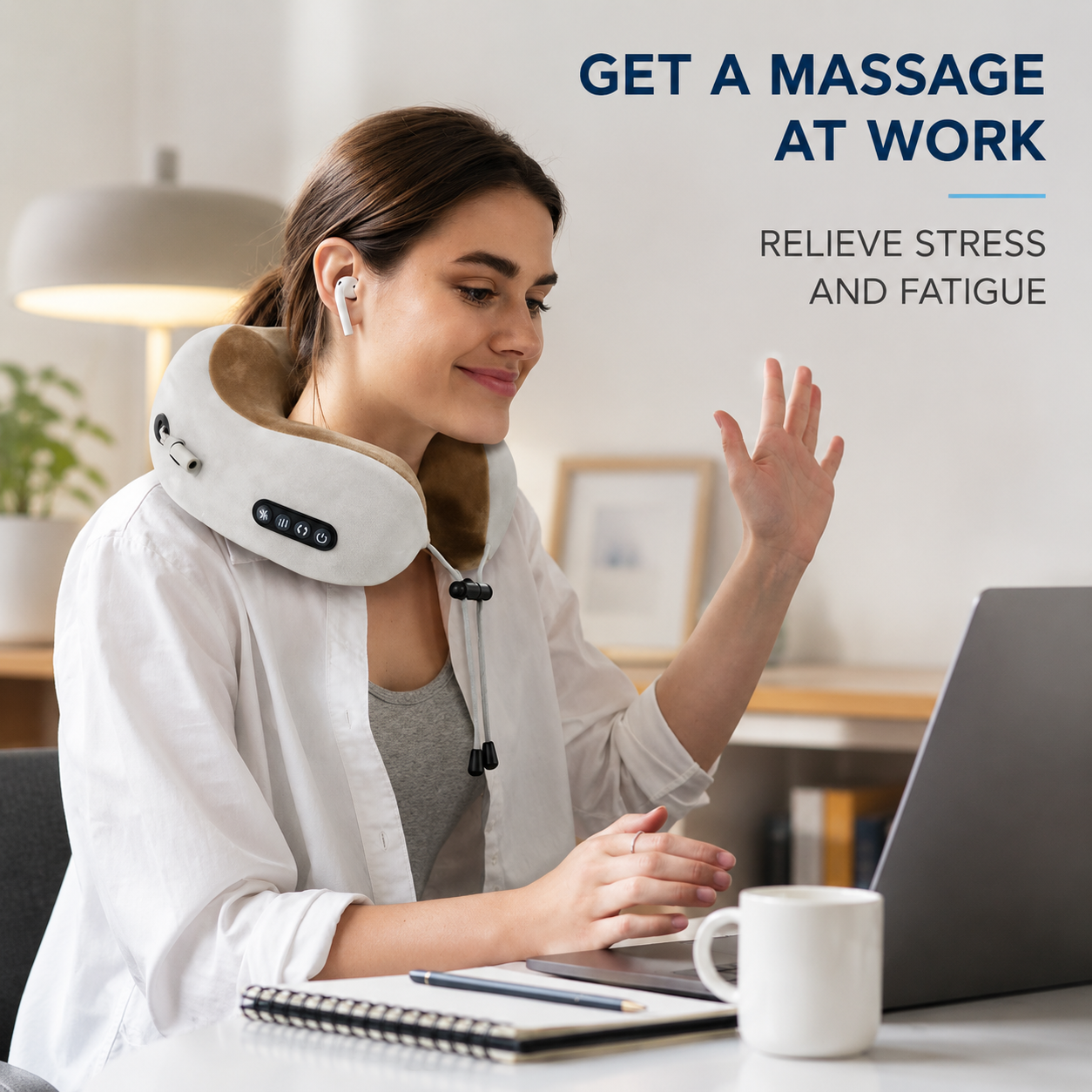 Shiatsu Neck Massager with Heat & Vibration