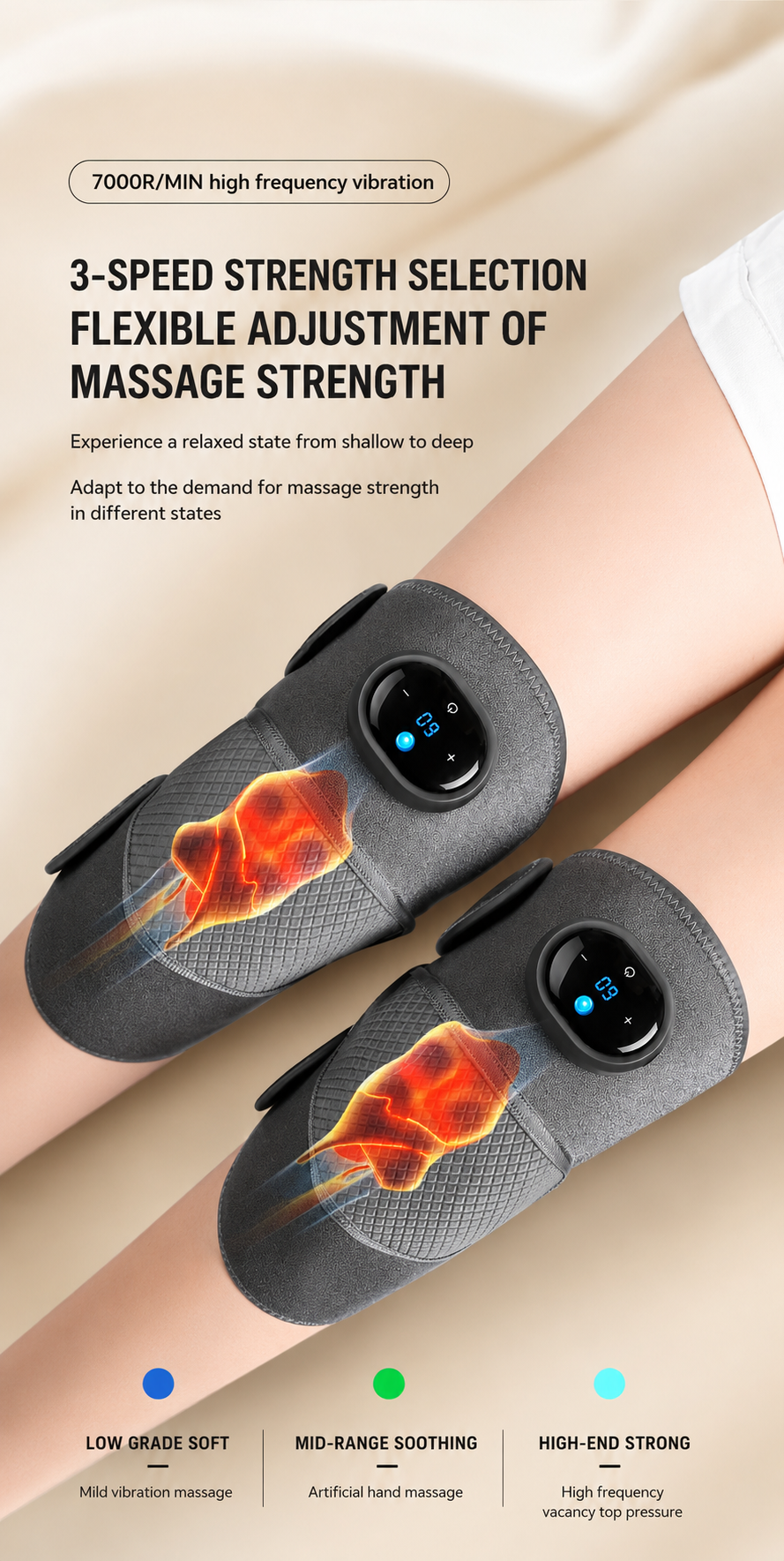 3-in-1 Heated Knee & Joint Massager Wrap