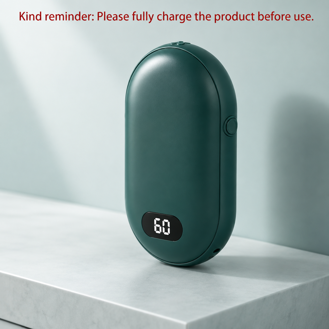 Rechargeable Double-Sided Hand Warmer (2 Heat Levels)