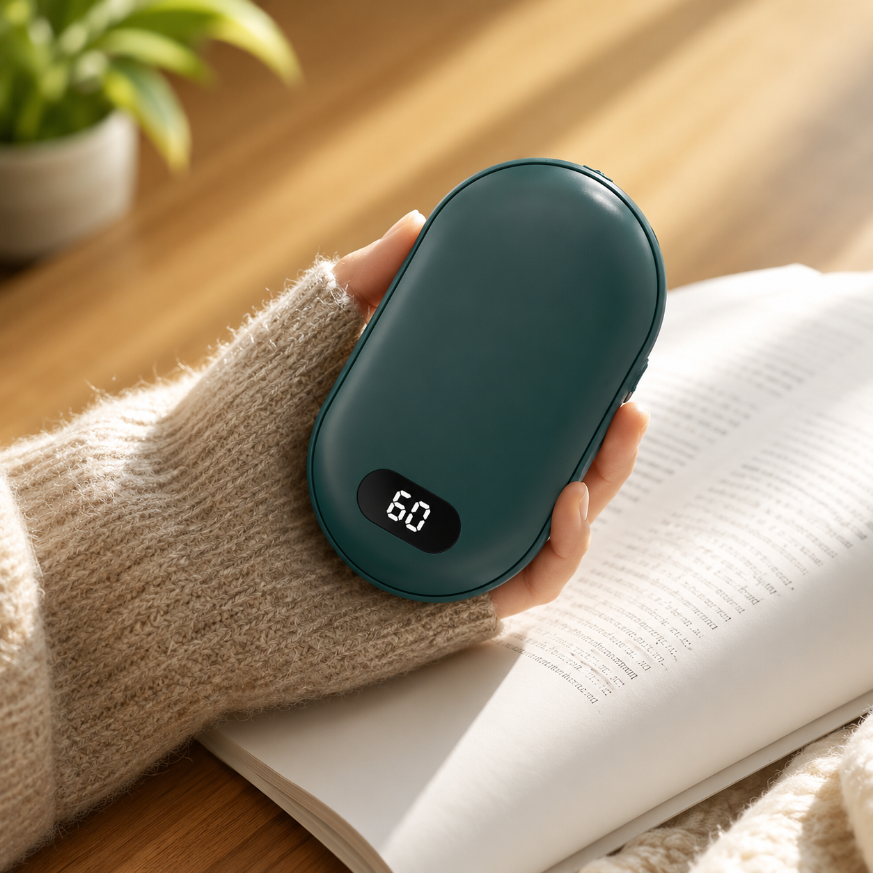 Rechargeable Double-Sided Hand Warmer (2 Heat Levels)