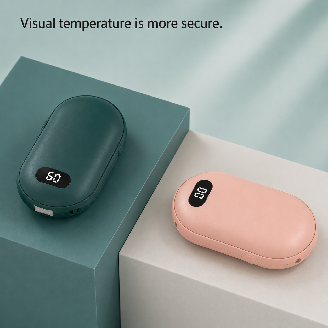 Rechargeable Double-Sided Hand Warmer (2 Heat Levels)