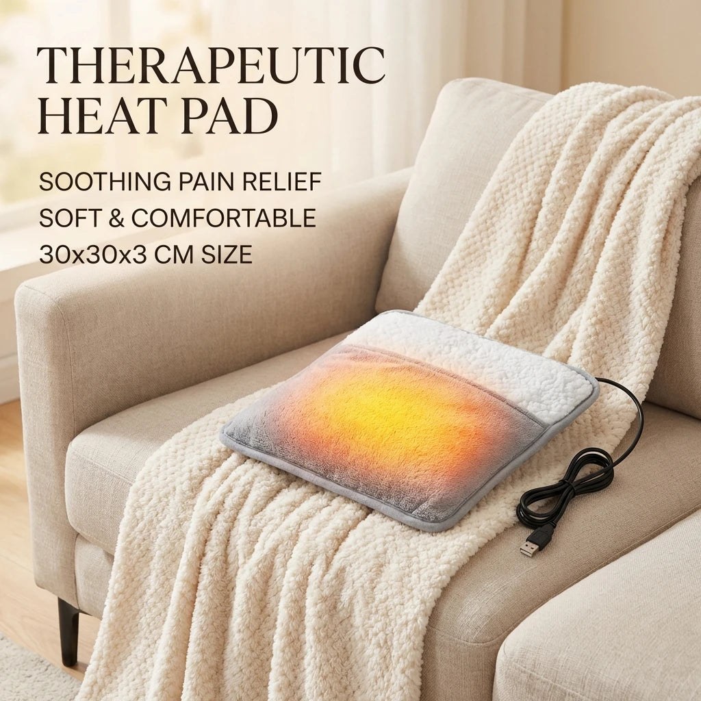 USB Heated Foot Warmer Pad (Soft & Washable)