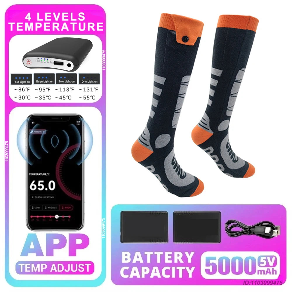 Rechargeable Heated Socks (5000mAh)