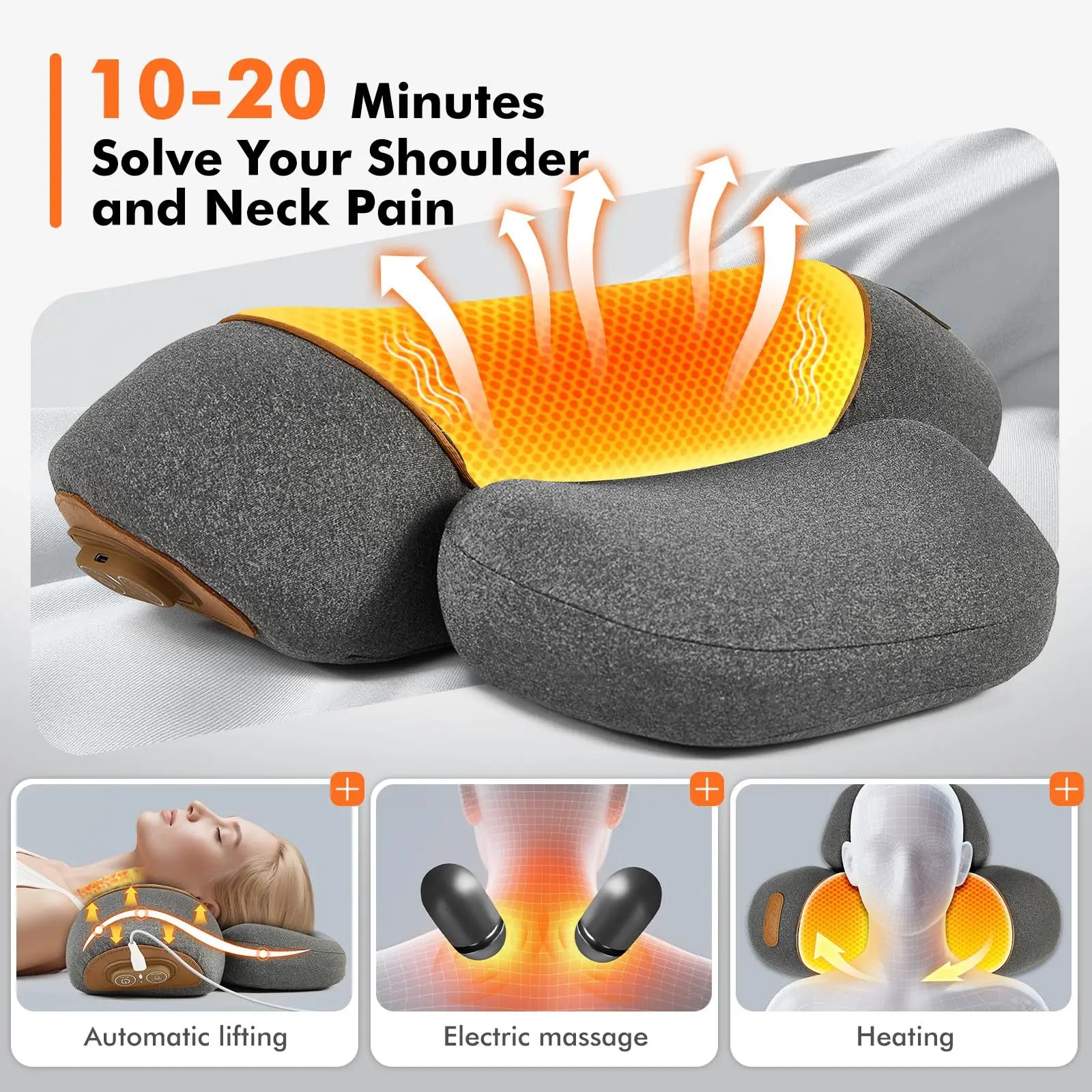 3-in-1 Heated Neck Massager Pillow