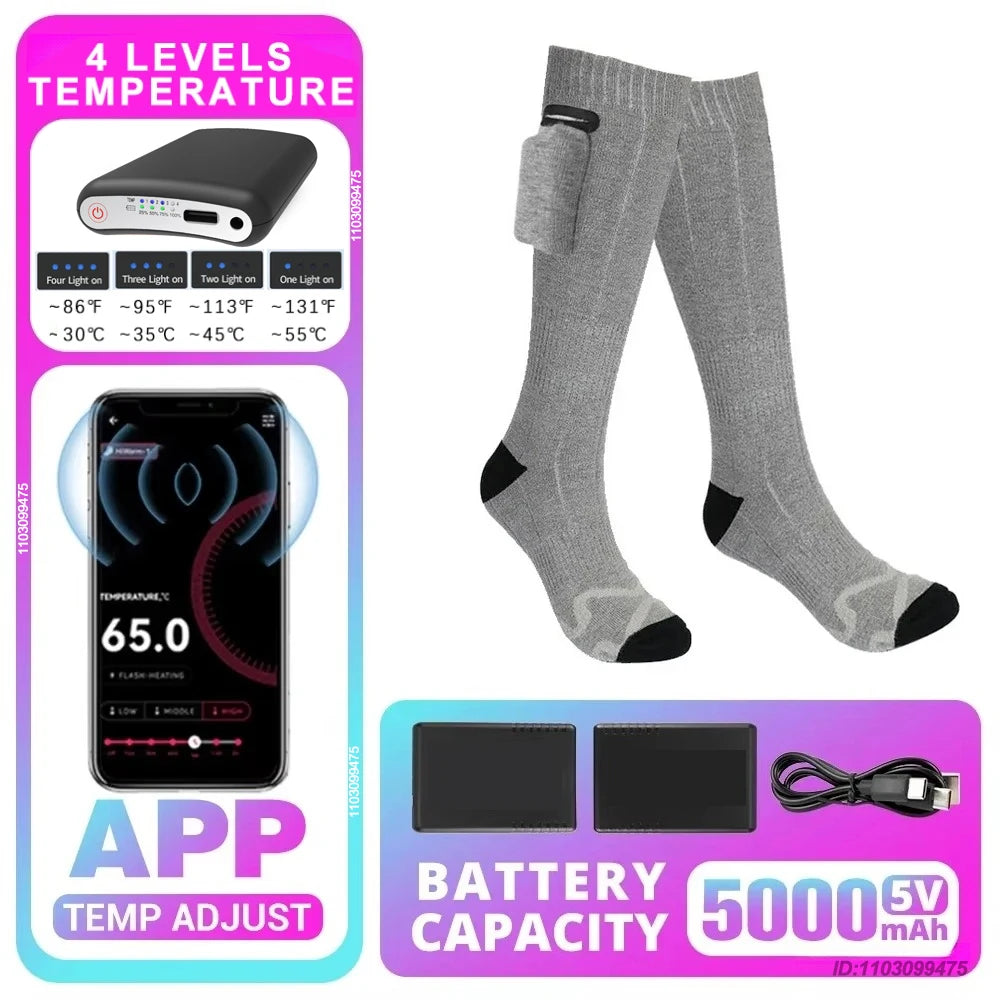 Rechargeable Heated Socks (5000mAh)