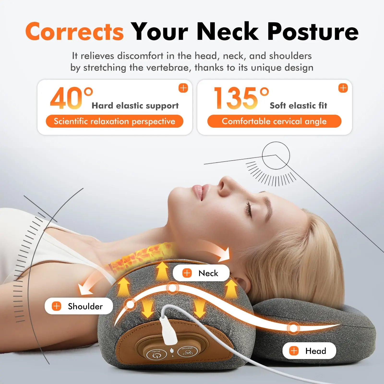 3-in-1 Heated Neck Massager Pillow