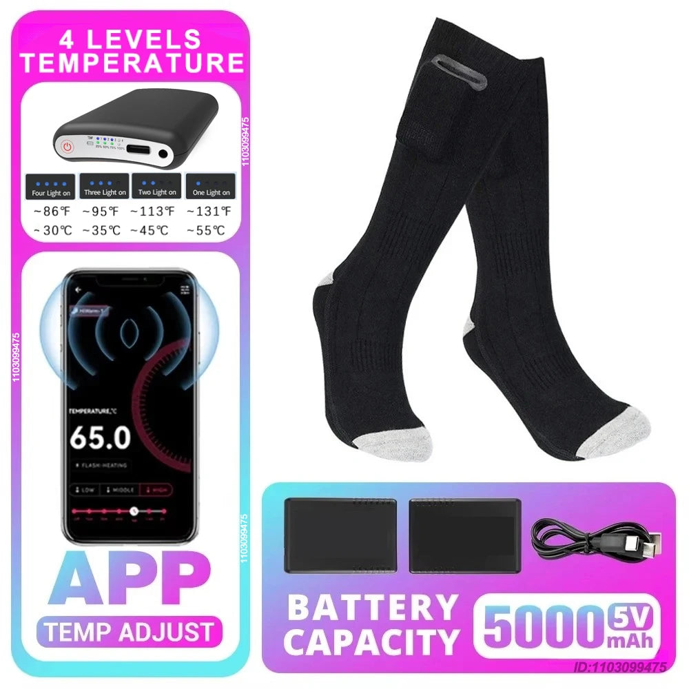 Rechargeable Heated Socks (5000mAh)