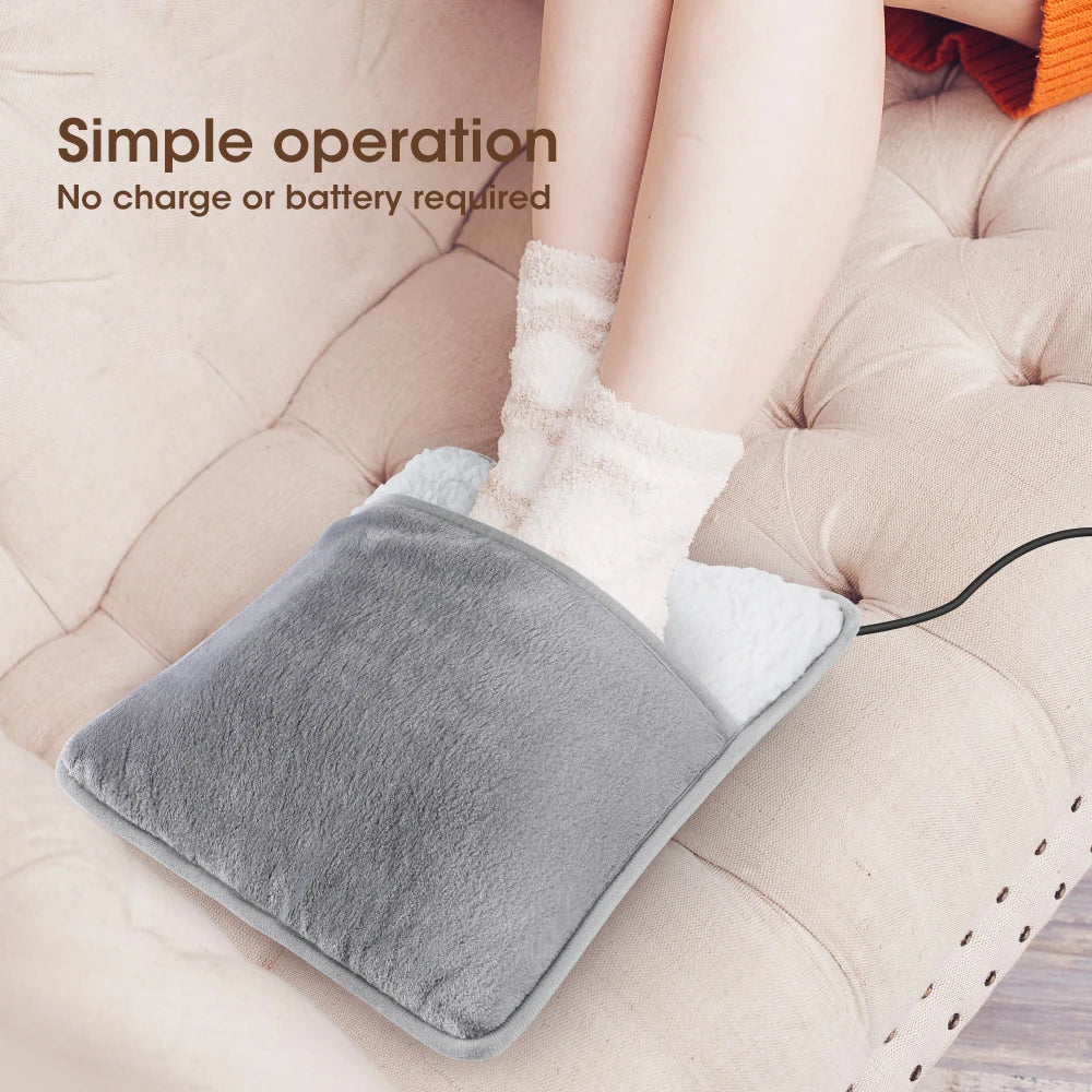 USB Heated Foot Warmer Pad (Soft & Washable)