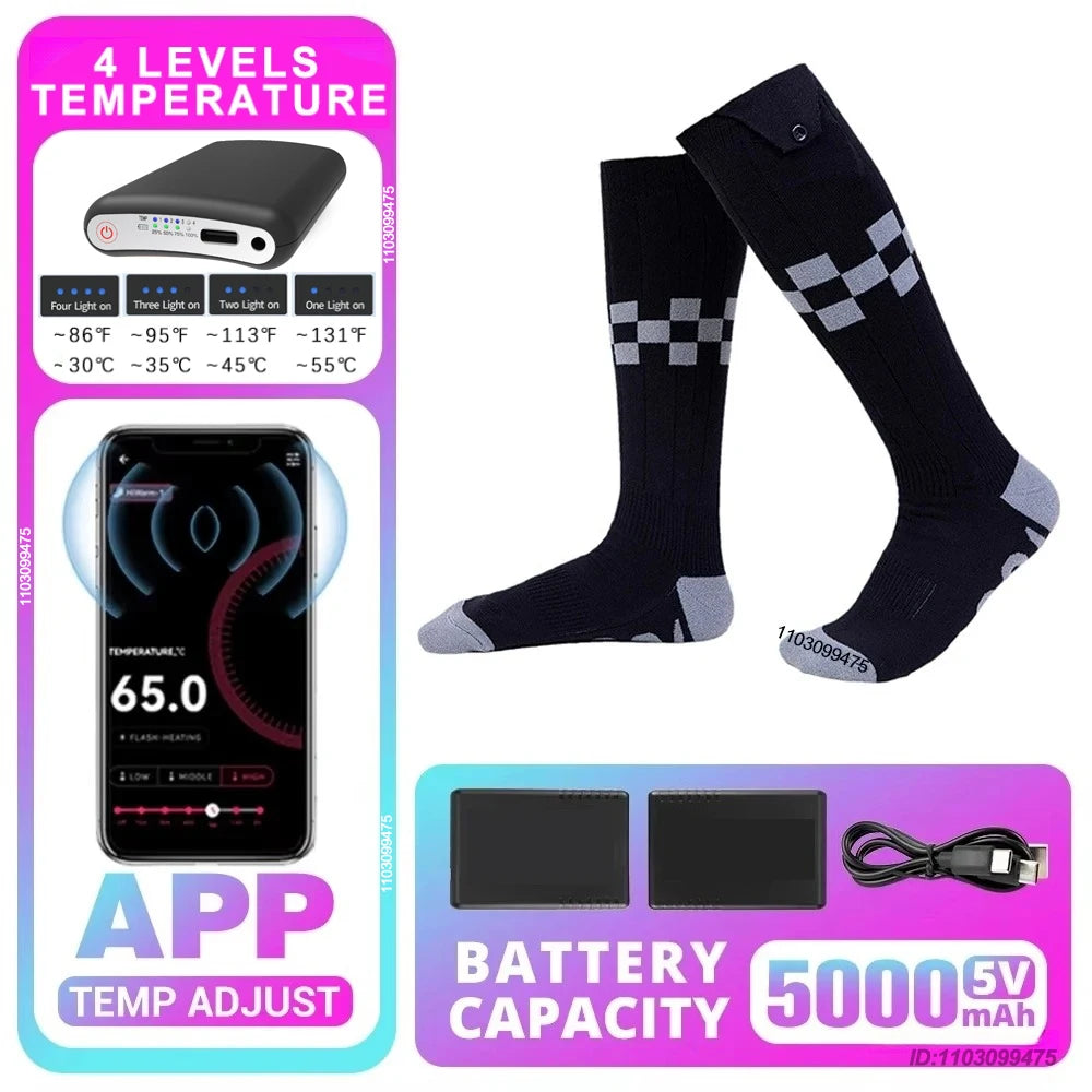 Rechargeable Heated Socks (5000mAh)