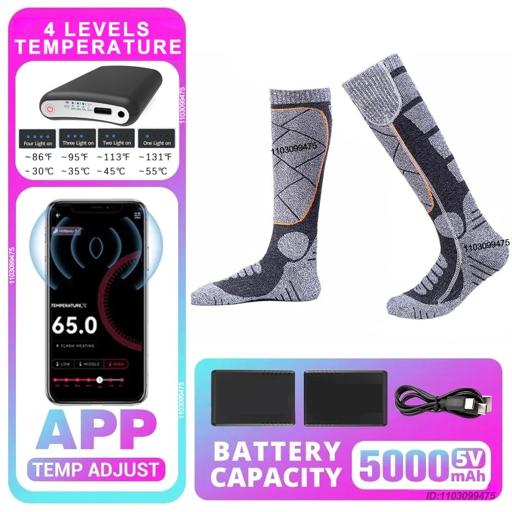 Rechargeable Heated Socks (5000mAh)