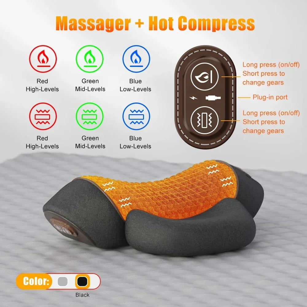 3-in-1 Heated Neck Massager Pillow